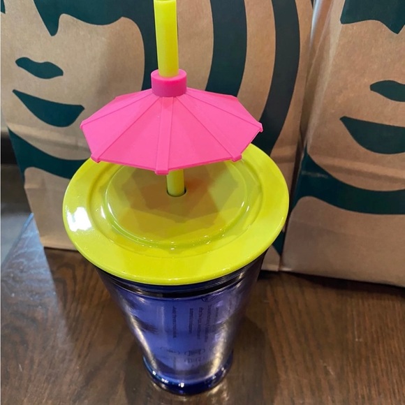 Starbucks Tumbler Hawaii Exclusive - Glass with Mai Thai Umbrella - 16oz - Picture 3 of 4